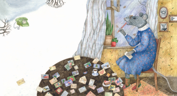 Иллюстрация к книге Л. Улицкой "История про кота Игнасия трубочиста Федю и одинокую Мышь"