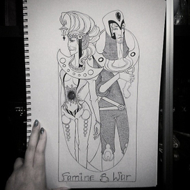 Концепт-арт персонажей к авторскому комиксу