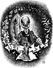 Иллюстрации к произведению И. Шмелёва "Солнце мёртвых" . Бумага А4, тушь, перо.