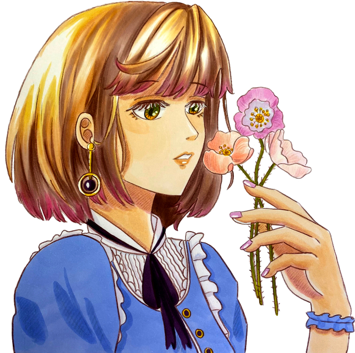 Аниме арт спиртовыми маркерами