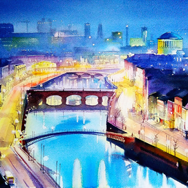 Ночное *рандеву* по-над Дублином.