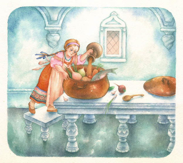 Ленивица готовит.