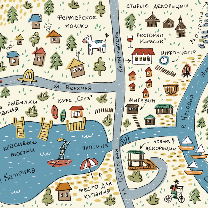 Фрагмент карты деревни Каменка