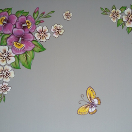 Фрагмент росписи детского комода