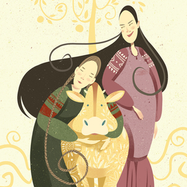 белорусская сказка "Залатая яблынька"