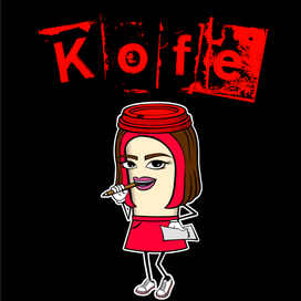 Лого-персонаж для музыкальной группы KOFE