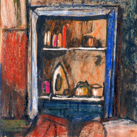 Зарисовка в  смешанной технике