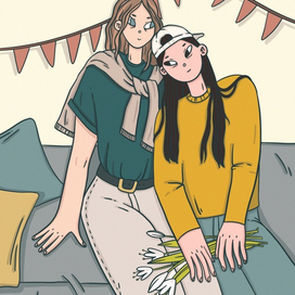 Две девушки 