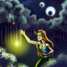 Ночь, Аса, лунный свет