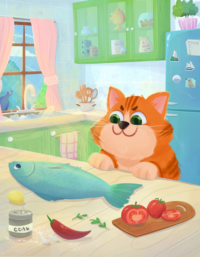 Детская сказка Мяуш и Элли