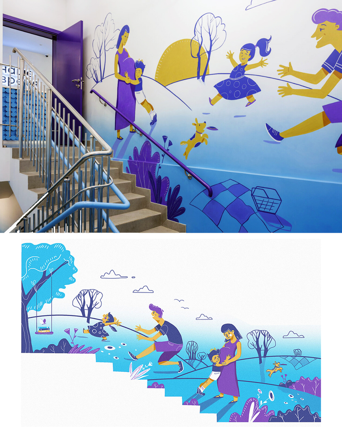 стена в детской клинике