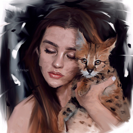 Девушка с кошкой Саша Чистова