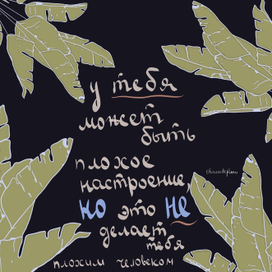 У тебя может быть плохое настроение, но это не делает...