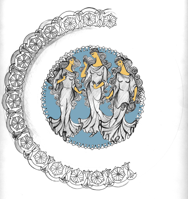 Эскиз для подноса