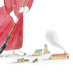 Иллюстрация к сказке Исаака Башевиса-Зингера "Уцл и его дочь Бедность" 