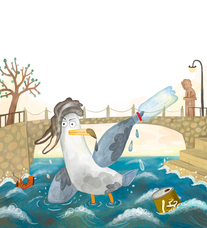 Чайка в городе