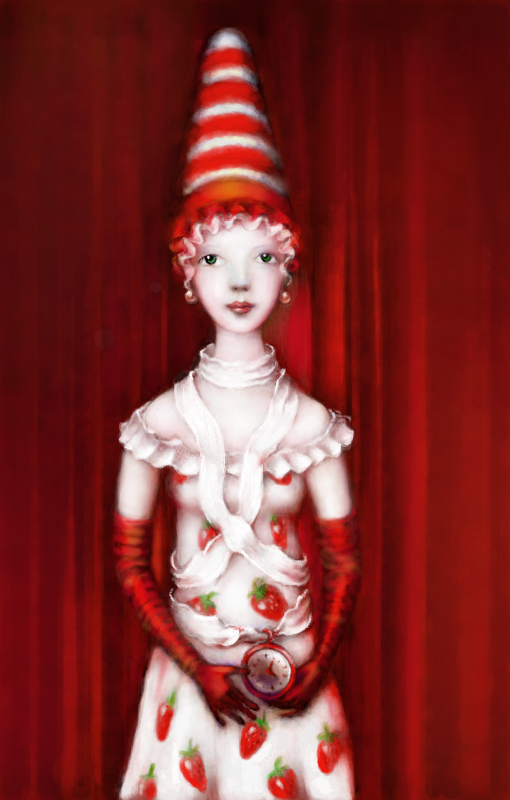 платье в клубнику