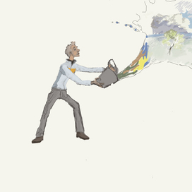 Краски выплеск - вот  и картина