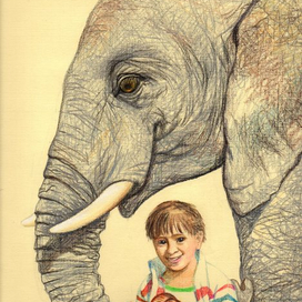 Иллюстрация книги Ю.Маслова Пряник для слона_