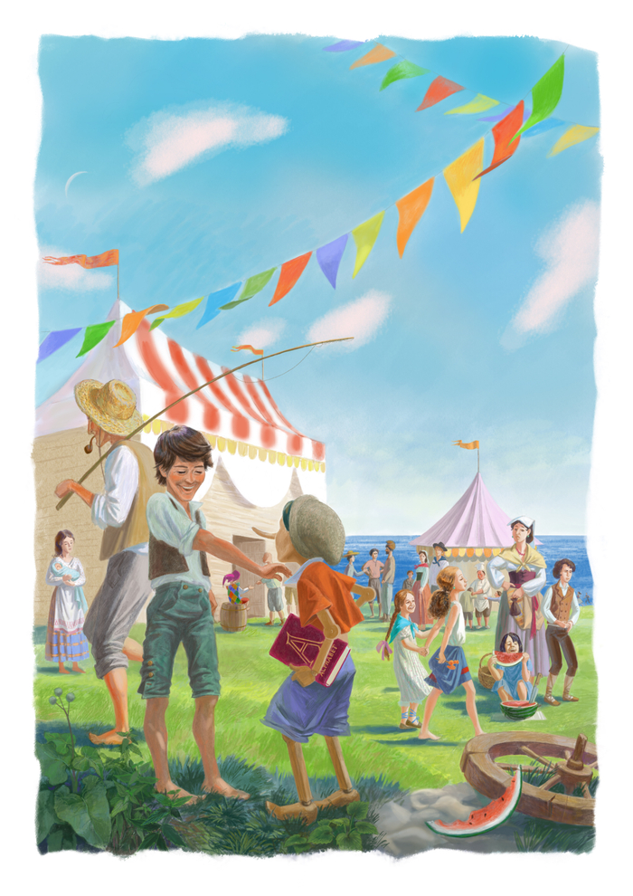 Иллюстрация к сказке "Пиноккио" для издательства "Kirjastus Papüürus" 