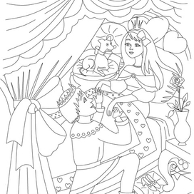 Спящая красавица. Раскраска