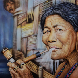 Бабушка и трубка