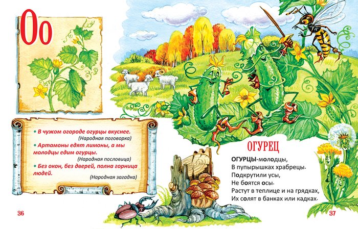 Иллюстрация к "Овощной азбуке" Людмилы Соломиной