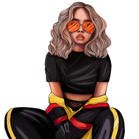 Дерзкая девушка в стиле GTA