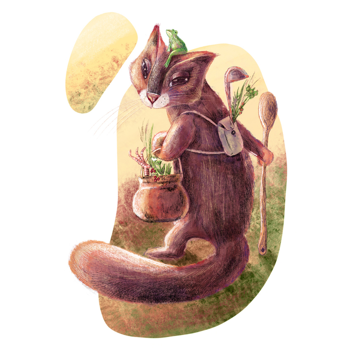 Кот зельевар и маленький рукзачок