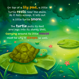 Черепаха и девочка. Иллюстрация для детской книги.