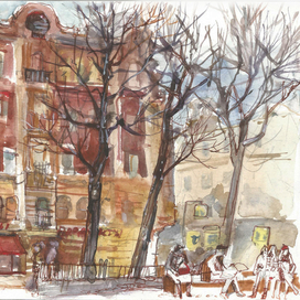 Сквер на улице Маяковского