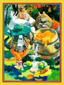 Белорусская народная сказка   "Как кот зверей напугал"   Иллюстрация 5