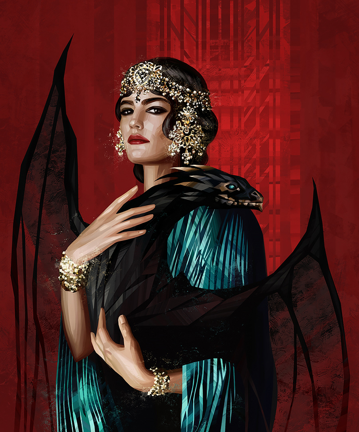 The lady with the dragon