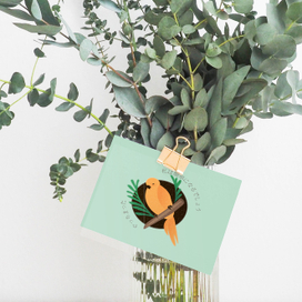 Открытка Японский попуг