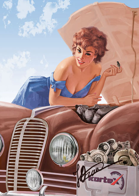 Пин ап иллюстрация