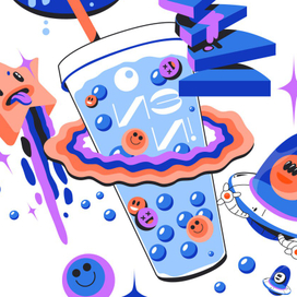 Иллюстрация для кафе ИЗИ