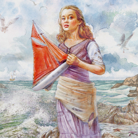 Эскиз иллюстрации для обложки книги