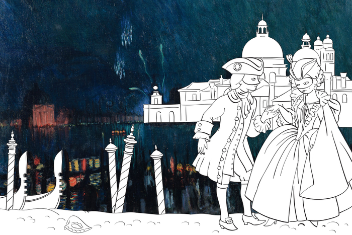 Венеция. Раскраска.