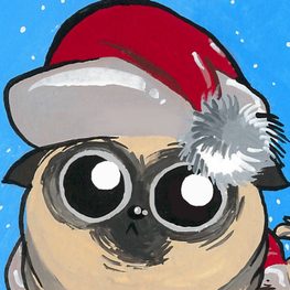 Christmas pug