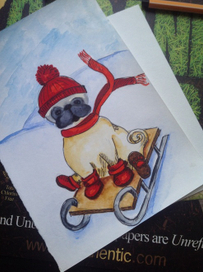 Winter pug 