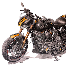 полосатый мотоцикл