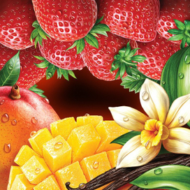 Клубника, манго, ваниль
