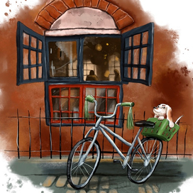 Собачка на велике