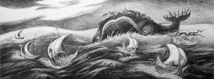 Эскиз к мультфильму «Конек- горбунок»