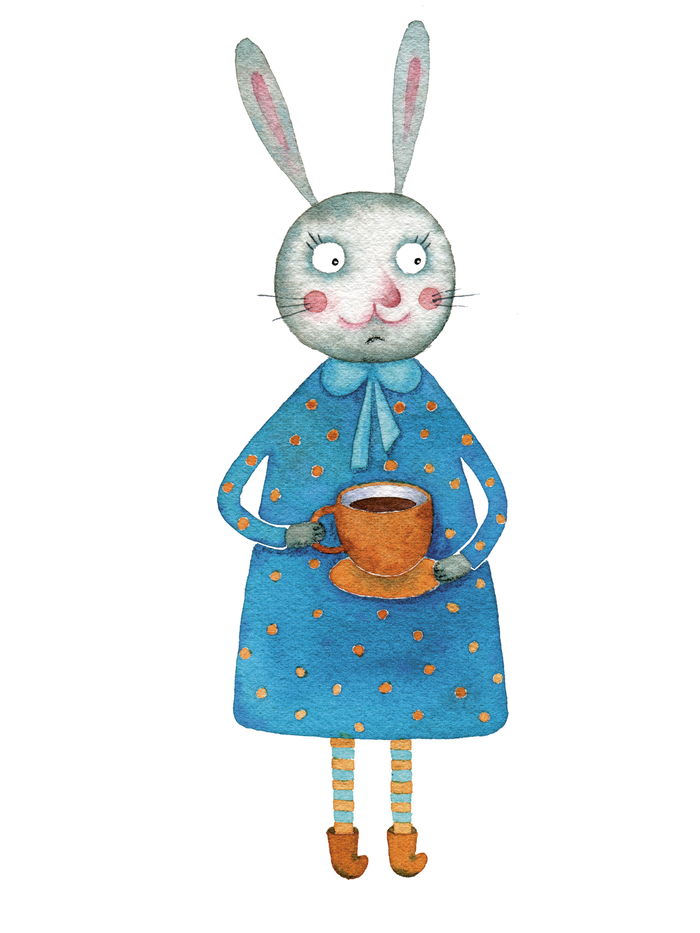 кролик с кофейком