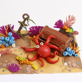 "ОСТОРОЖНЫЙ ОСЬМИНОГ". КНИГА "ПЛАСТИЛИН", СЕРИЯ "ПОДЕЛКИ", ИЗДАТЕЛЬСТВО "ЭКСМО". 