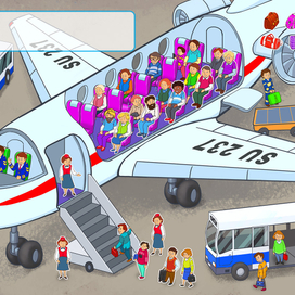 Книжка с наклейками. Аэропорт