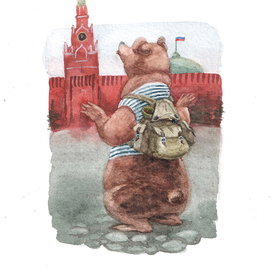 А увидел он Москву