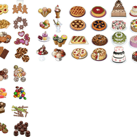 Графика для игры - набор сладостей