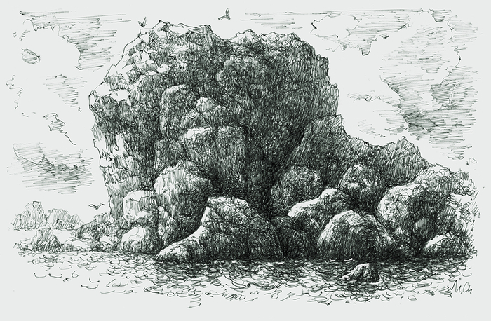 Скала в море близ Судака